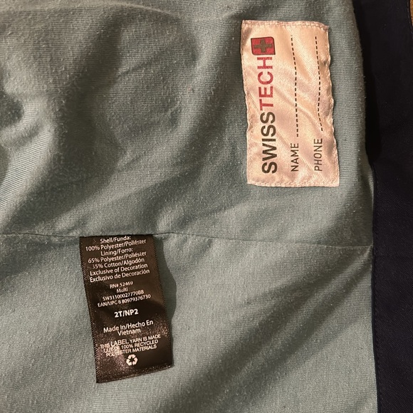 Swiss Tech Kids Hooded Jacket Blue Size 2T - Picture 5 of 6